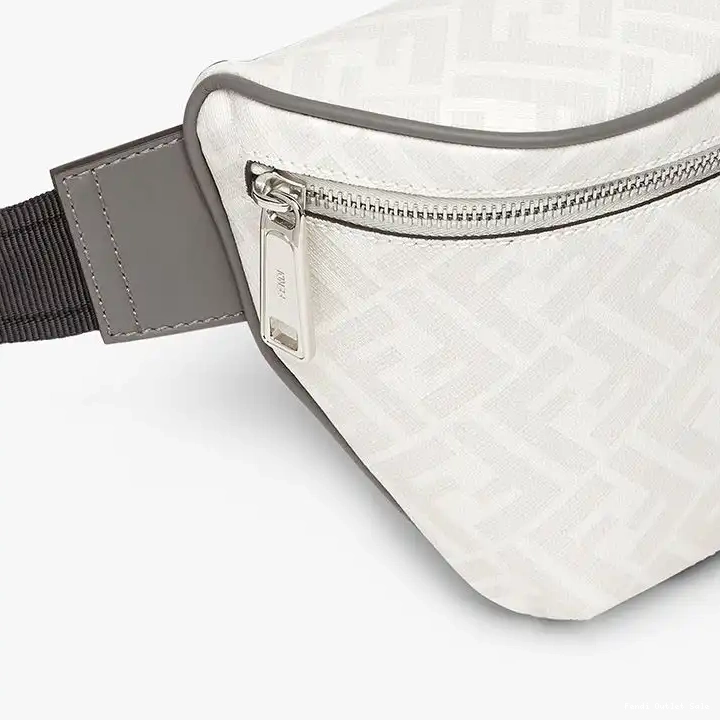Cheap Belt FF Fendi Motif Bag In Fabric Red White 0605